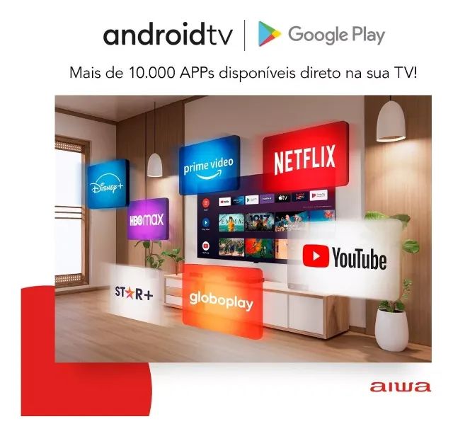 Smart TV AIWA 32? HD Android, HDR10, Google Assistente, Chromecast, BT, DolbyAudio -Bivolt - Foto 4