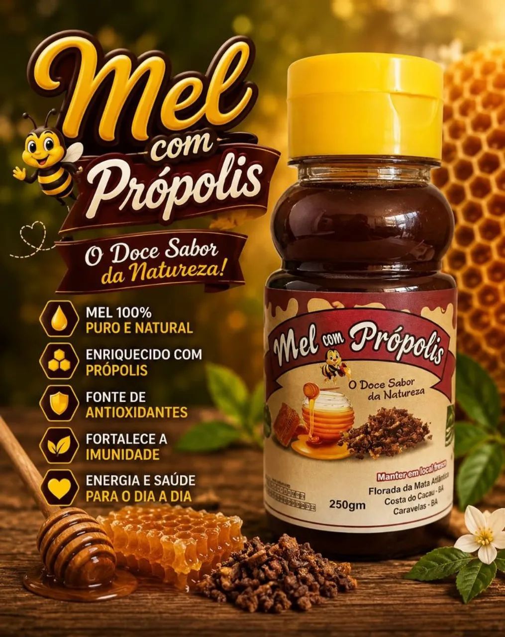 MEL DE ABELHA PURO E LEGÍTIMO  - Foto 2