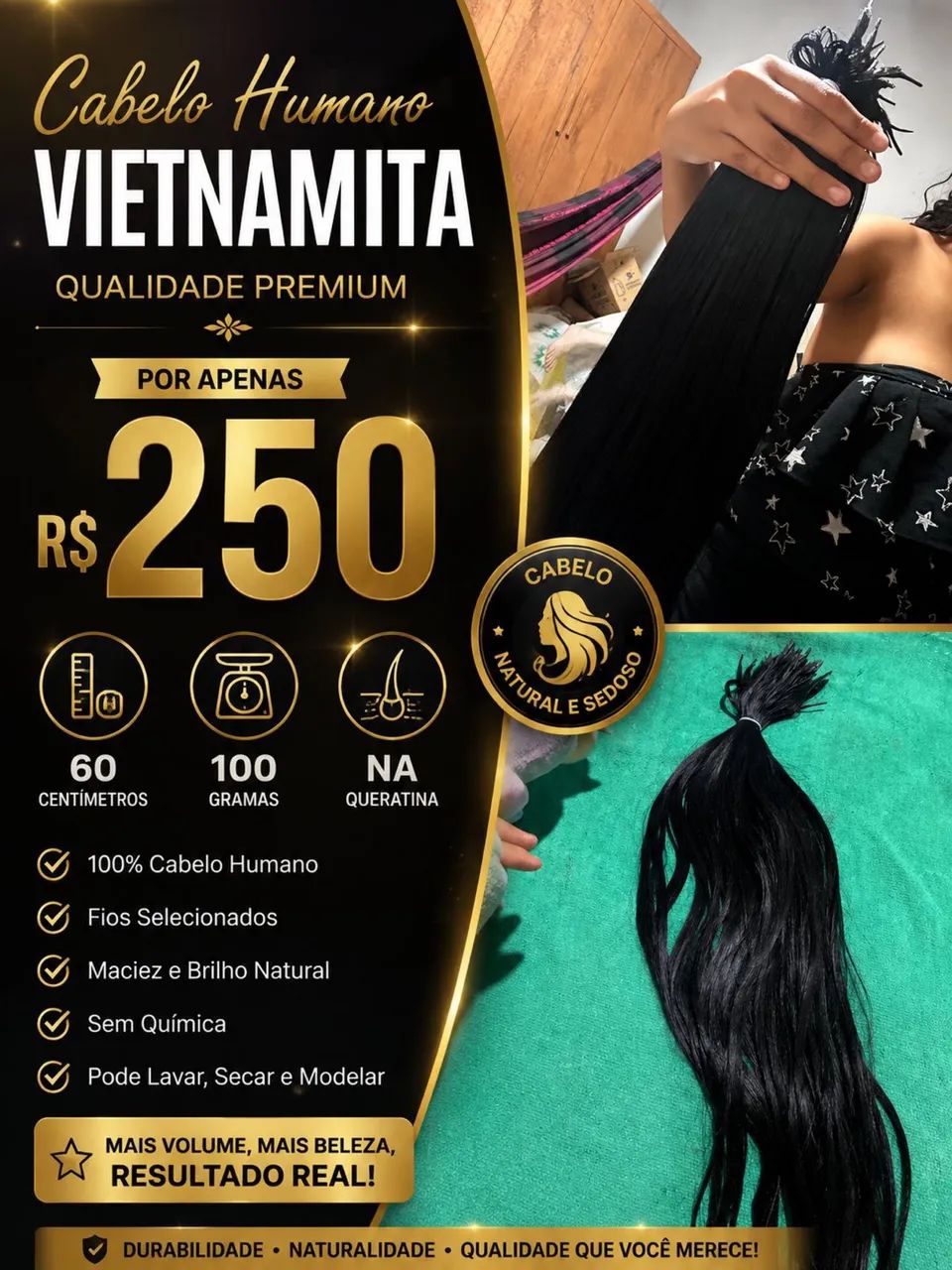 250$ CABELO HUMANO - Foto 3