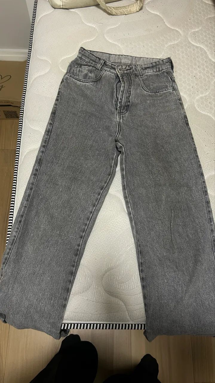 Calça Jeans Cinza Tam 34 