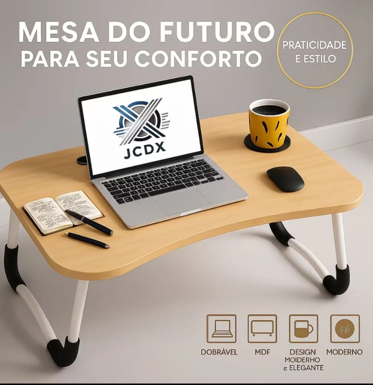 Mesa dobrável de cama pra notebook 