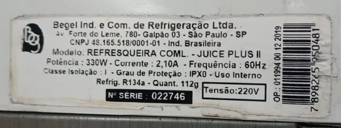 REFRESQUEIRA COMERCIAL JUICE PLUS II BEGEL - Foto 3