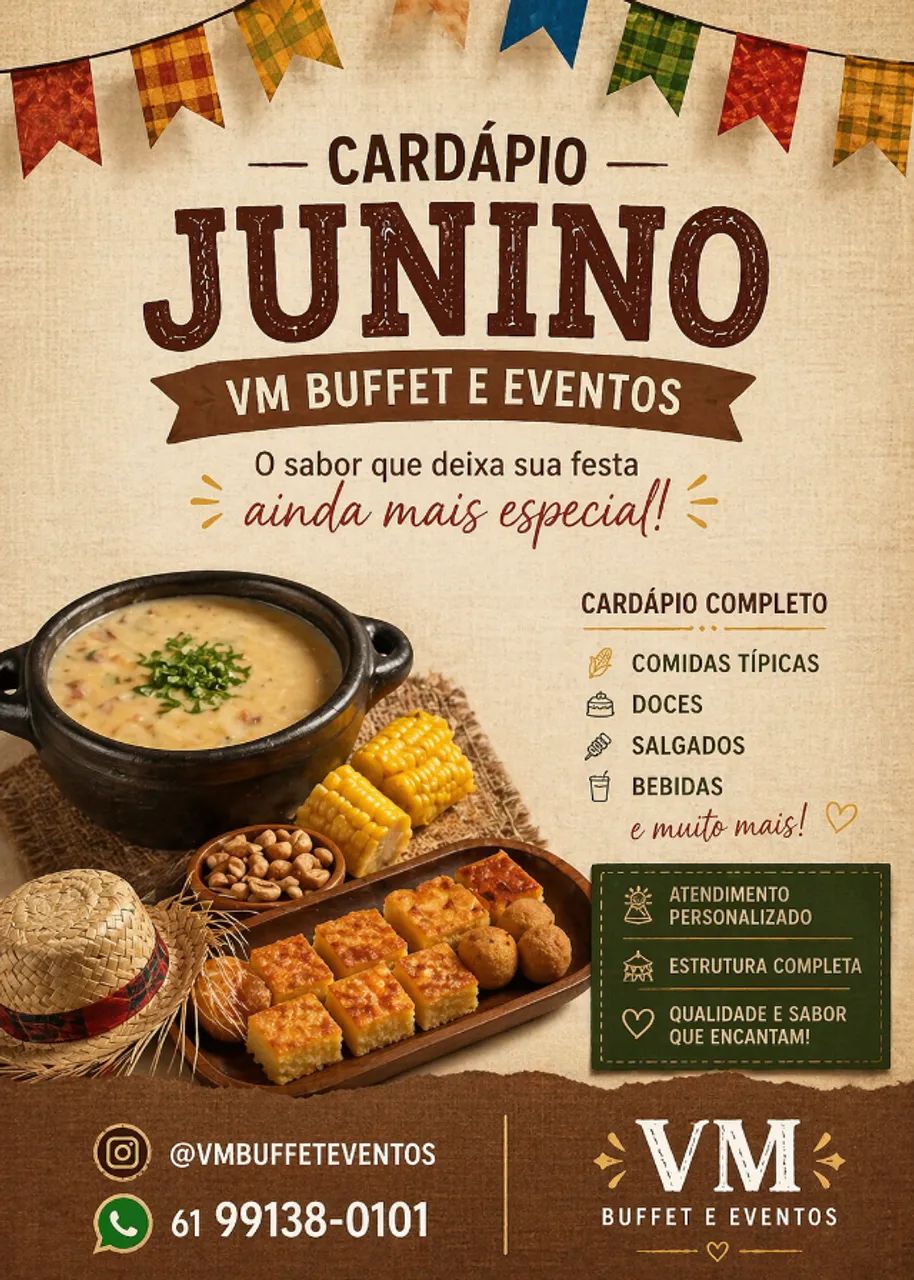 ? Buffet Festa Junina Completo em Brasília - VM Buffet