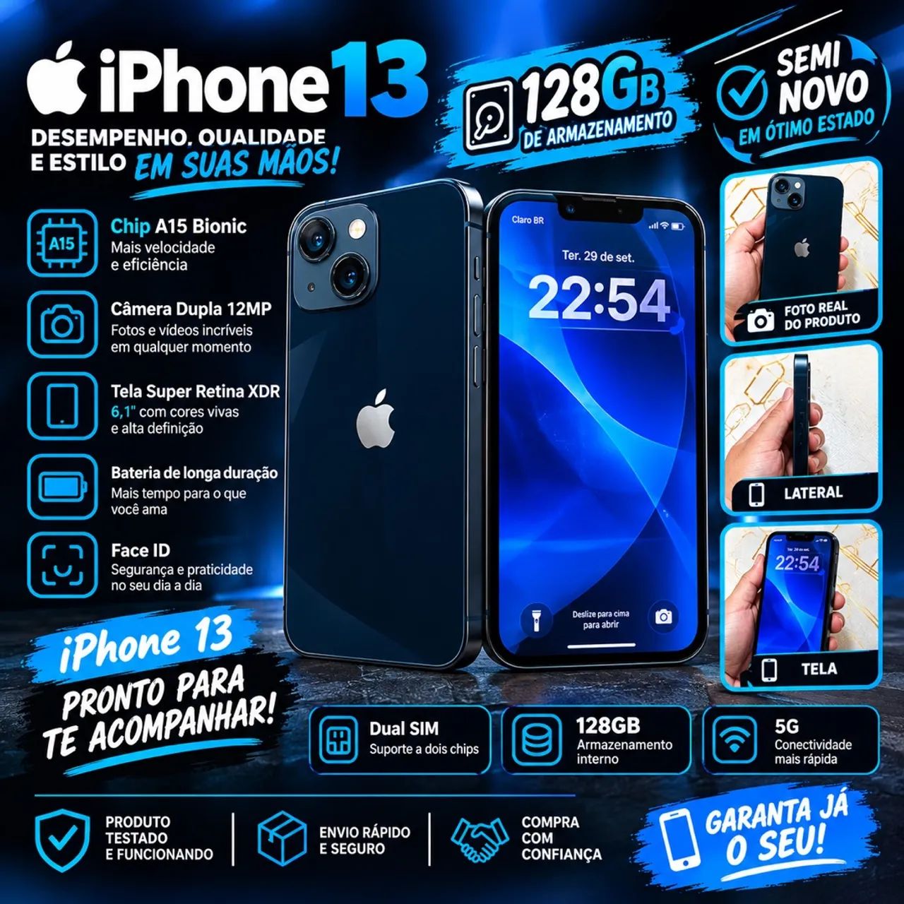 IPHONE 13 128GB AZUL 