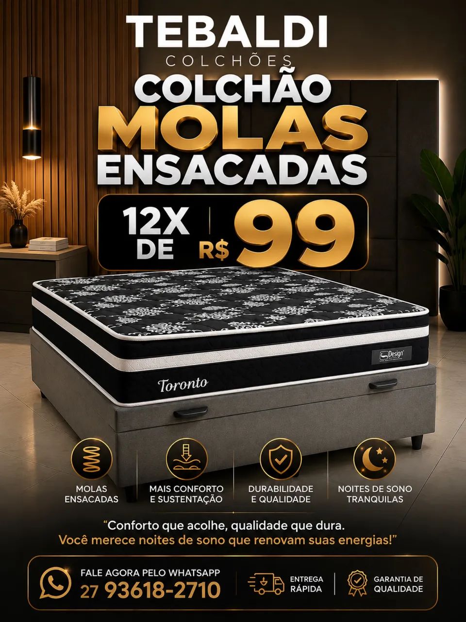 Colchão molas ensacadas