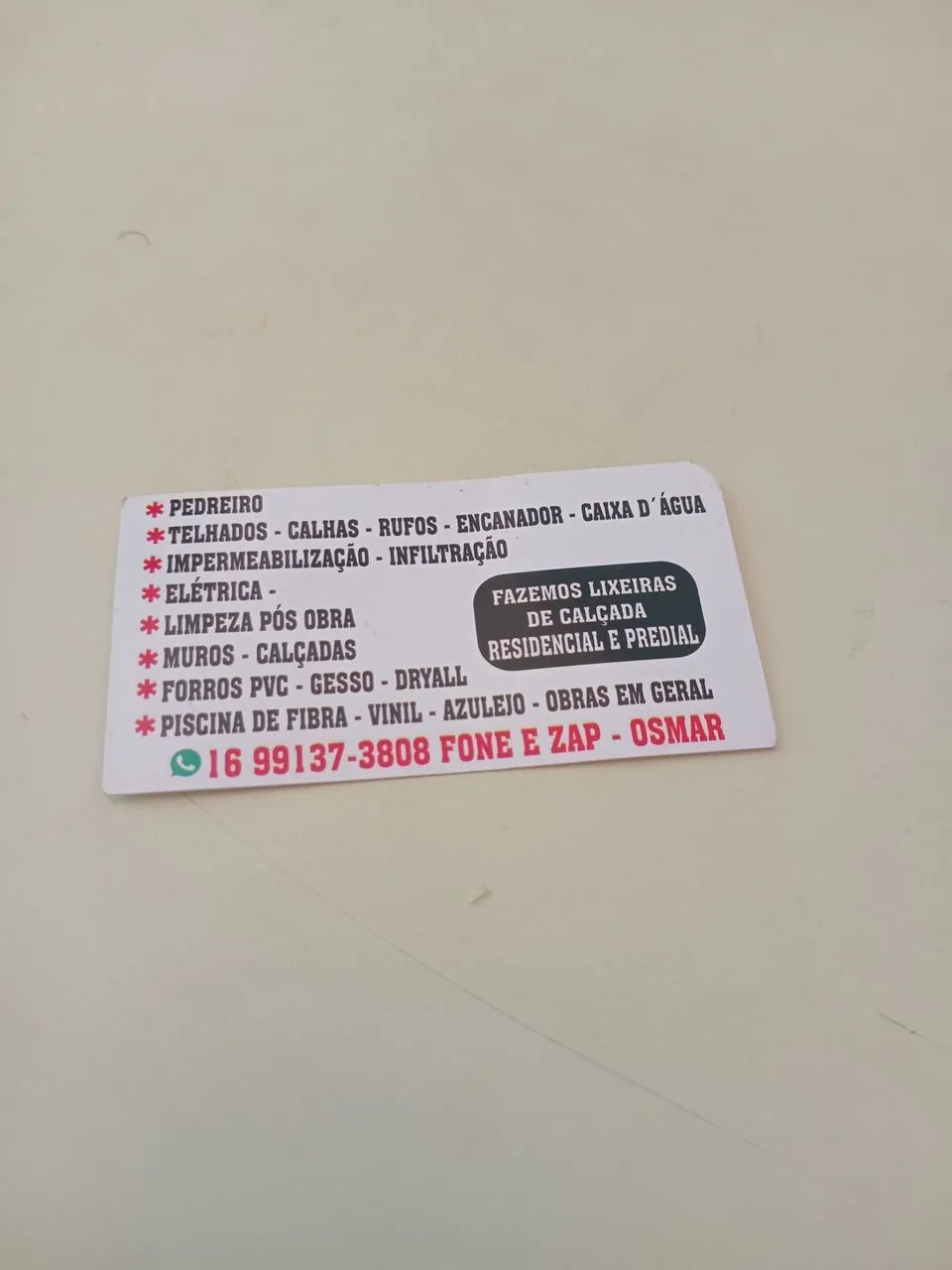 Serviços ae manutenções 