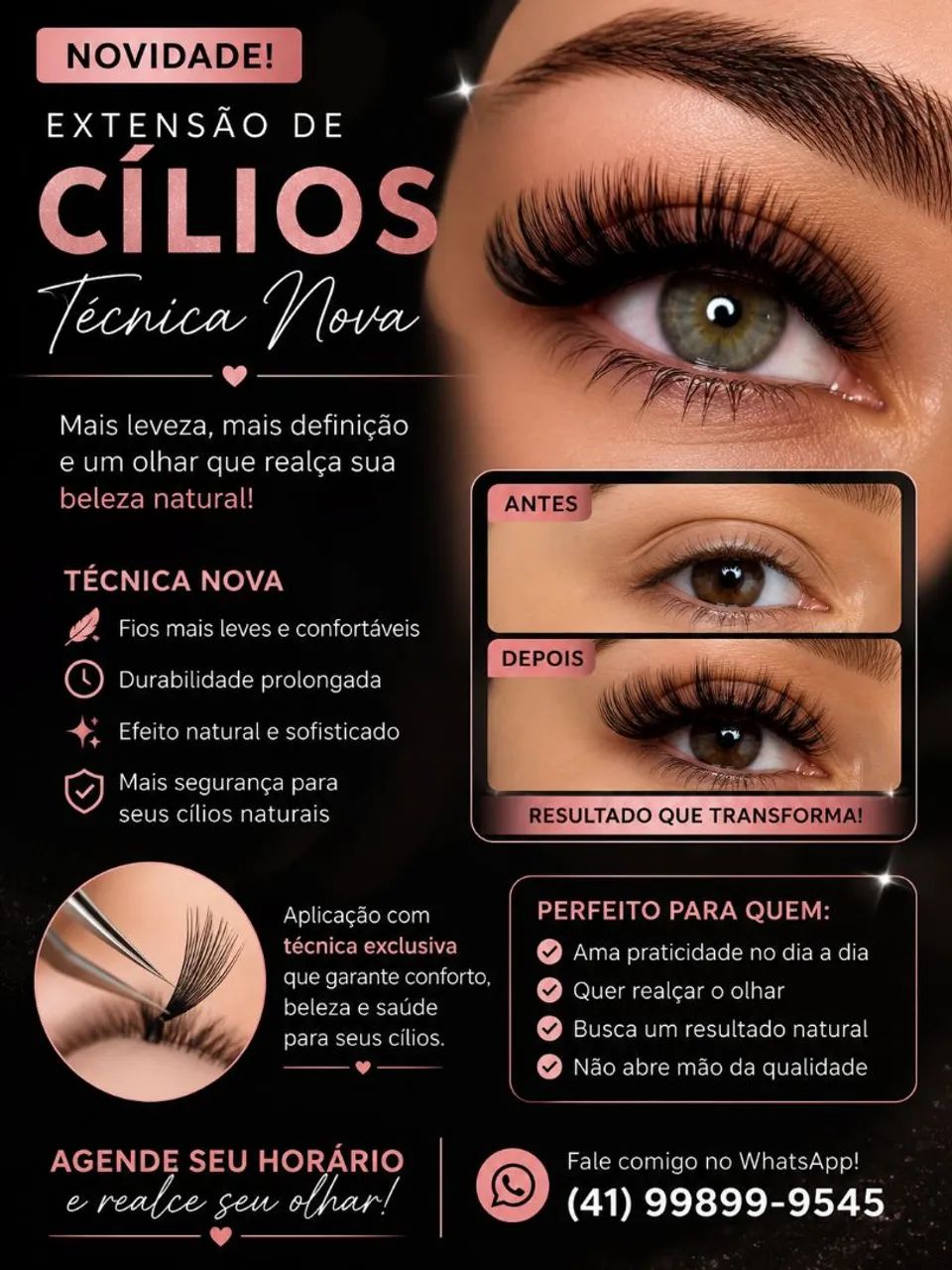 Extensão de cílios 