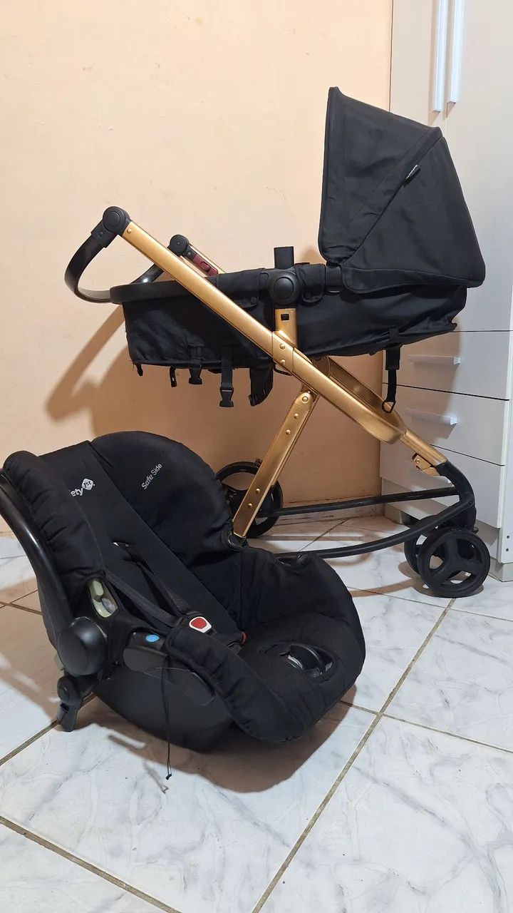 Carrinho moisés com bebê conforto  - Foto 3