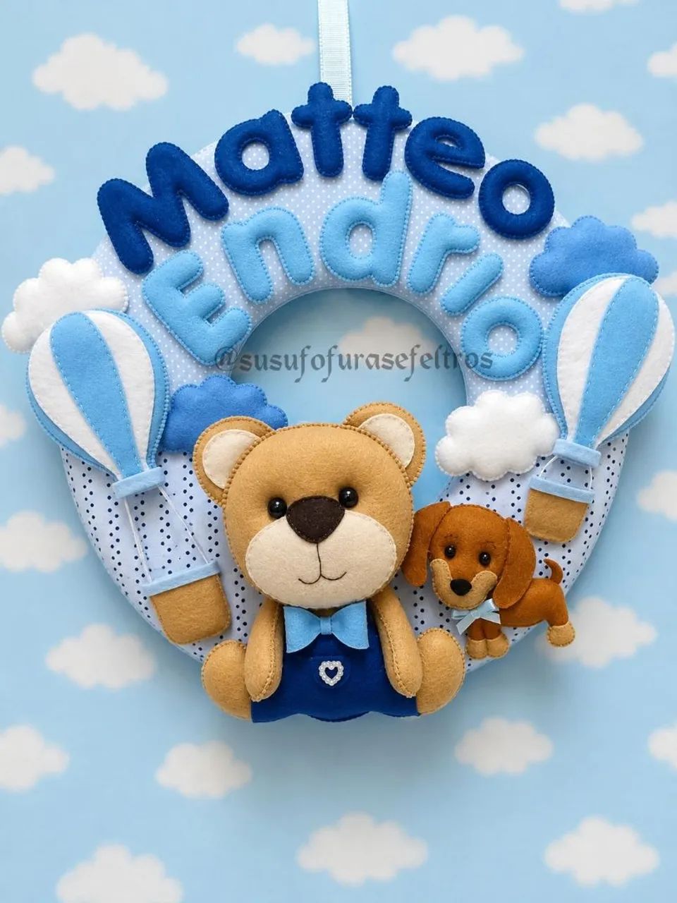 Guirlanda Porta Maternidade de feltro 