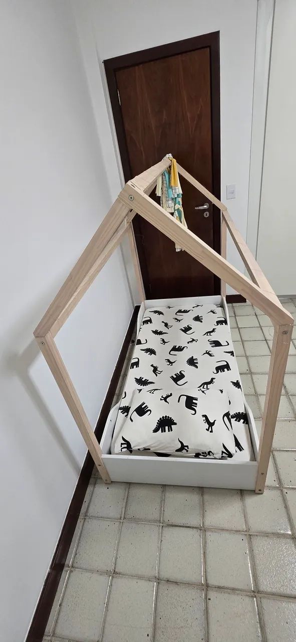 Cama Montessoriana com colchão e travesseiro - Foto 2