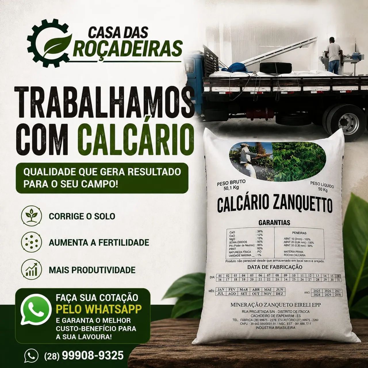 Calcário agricula