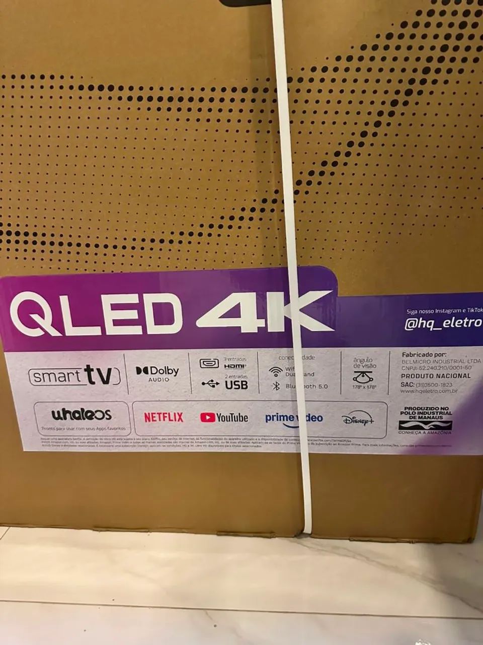 Smart TV HQ QLED 65 Polegadas 4K Dolby Audio Wi-Fi - Foto 2