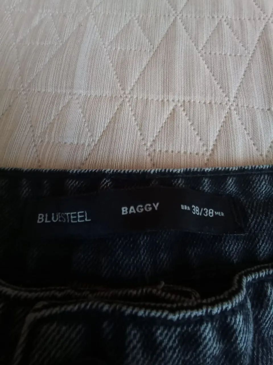Calça jeans bluesteel baggy cargo 38 - Foto 4