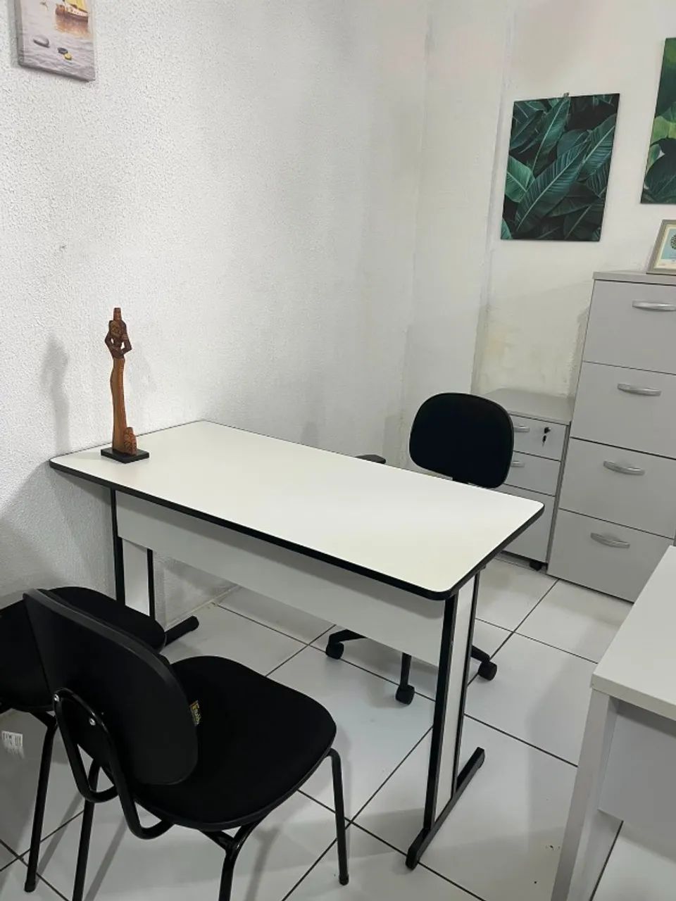 Mesa pé de ferro  branca - Foto 3