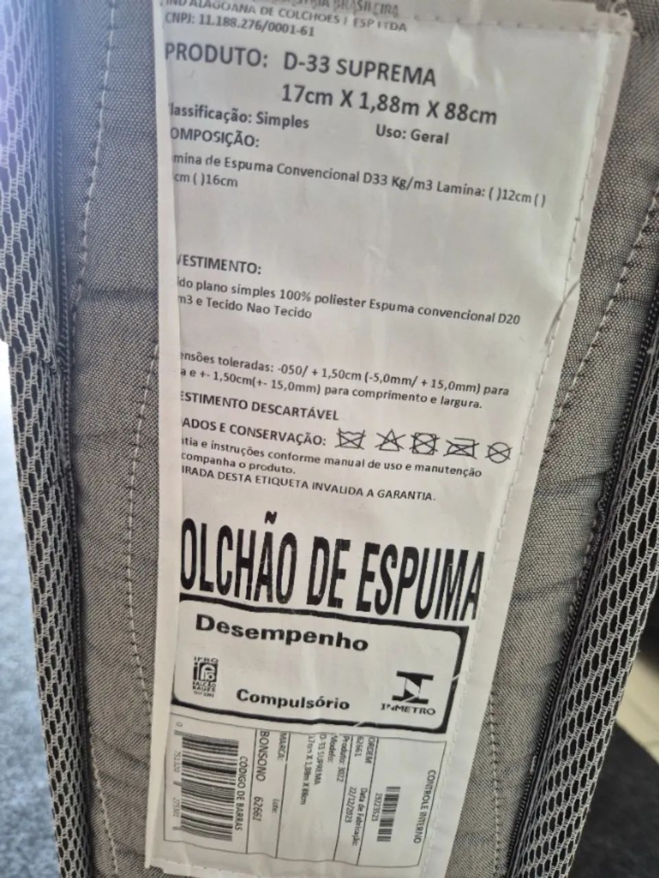 2 COLCHÕES DE SOLTEIRO COM BOX ESPUMA D-33 SUPREMA - Foto 3