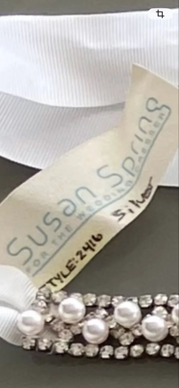 Faixa de Noiva Importada Susan Schardt Pérolas e Cristais comprado em Nova York - Foto 2