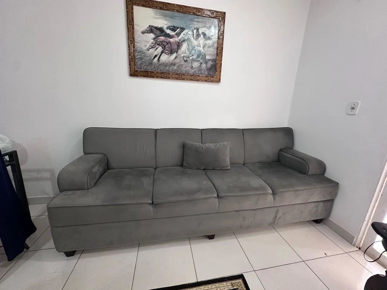 Sofá + Puff à venda!  - Foto 4