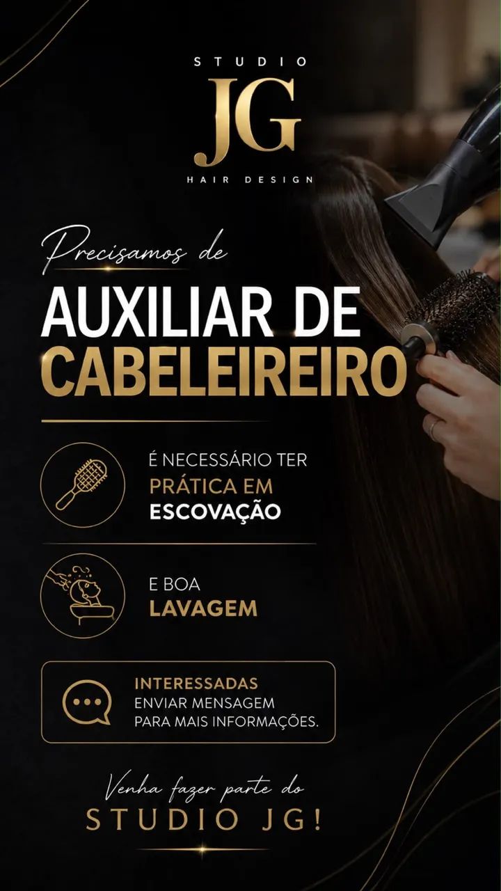 Preciso de auxiliar de cabeleireiro 