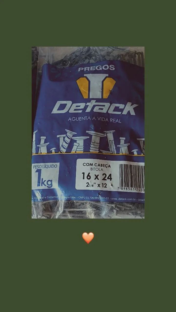 Pregos 16x24 Polidos com cabeça 