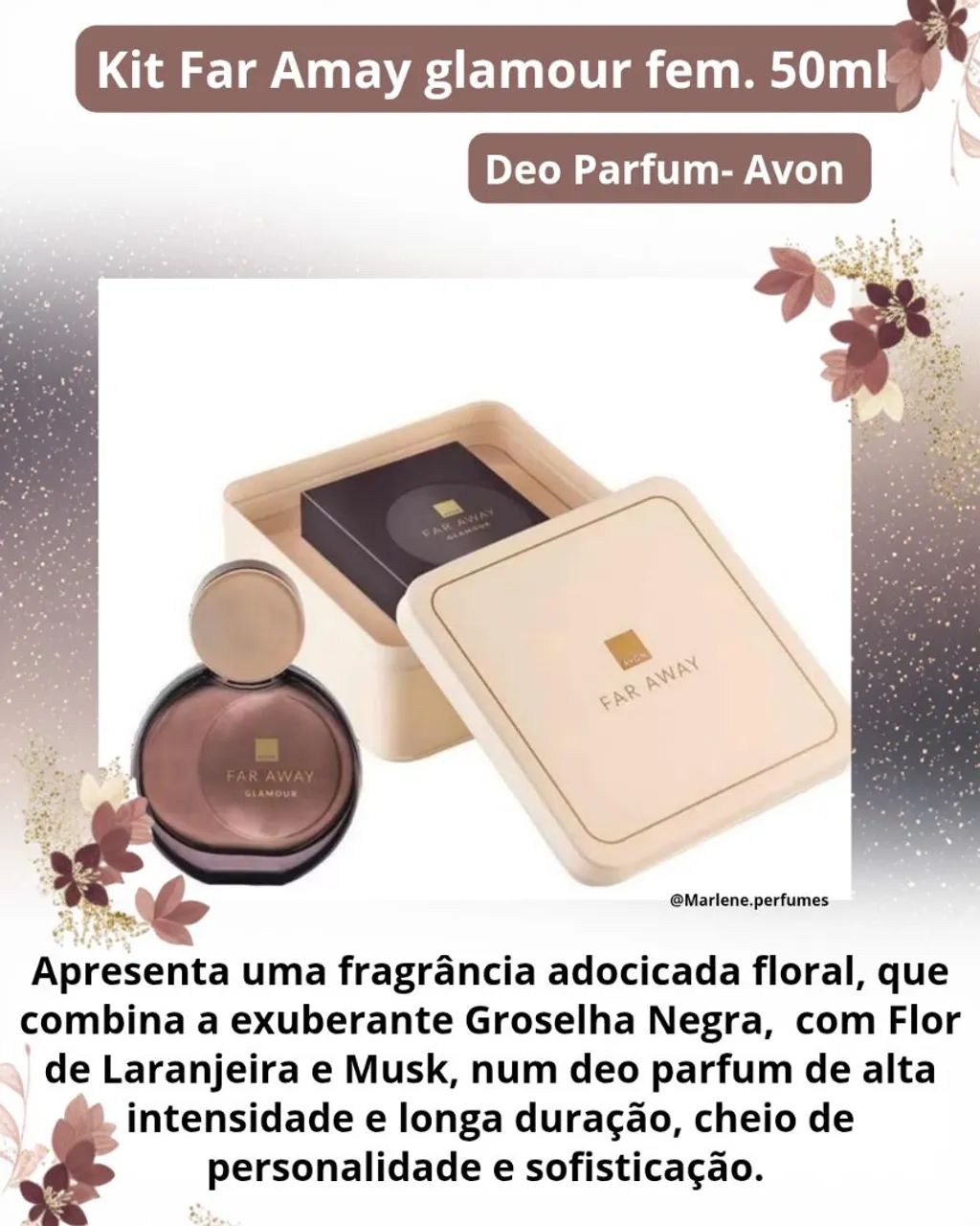  Kit Fair Away Glamour feminino, 50ml- Avon 