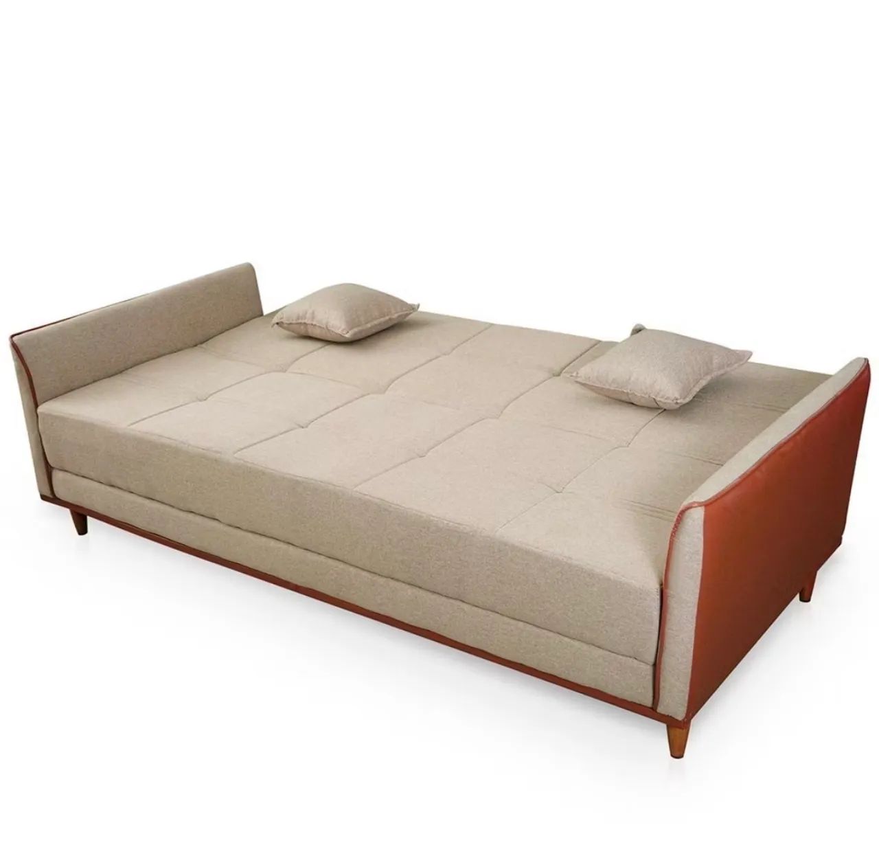 Sofá Cama Sérvia 2,00m Linho Bege Bouclê - King House - Foto 4