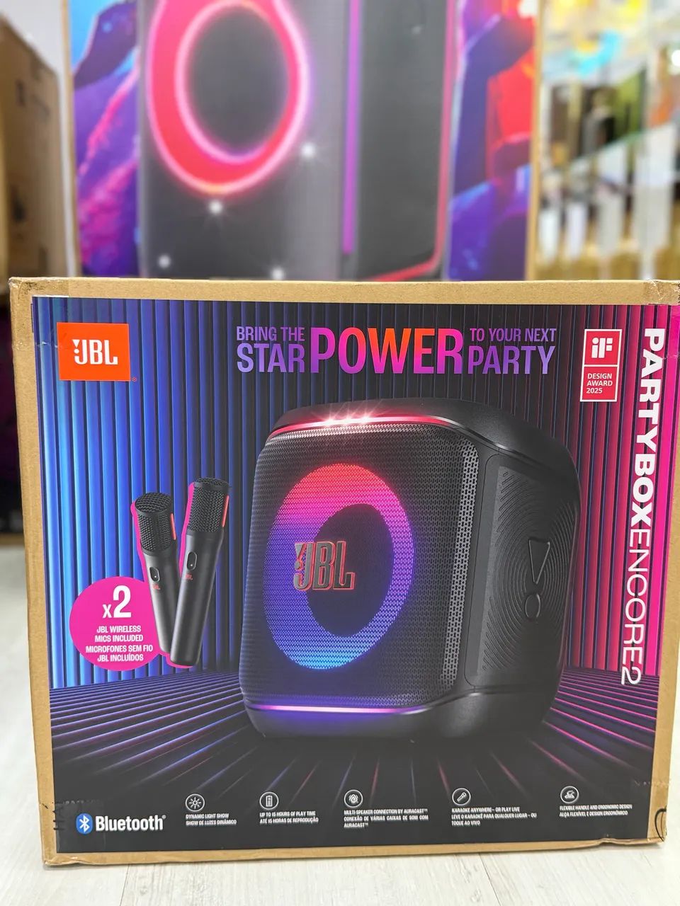 JBL ENCORE 2 ACOMPANHA 2 MICROFONES 
