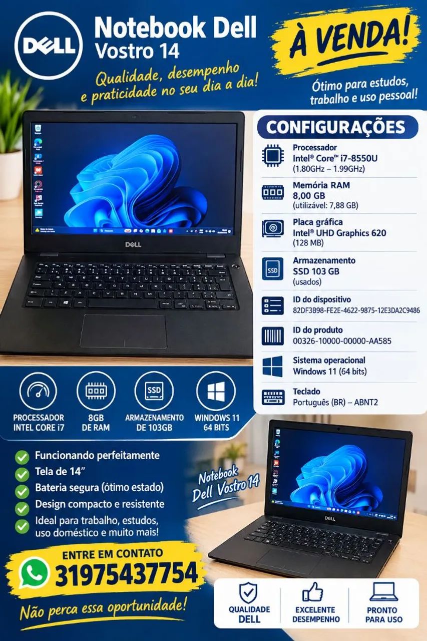 Notebook semi-novo 