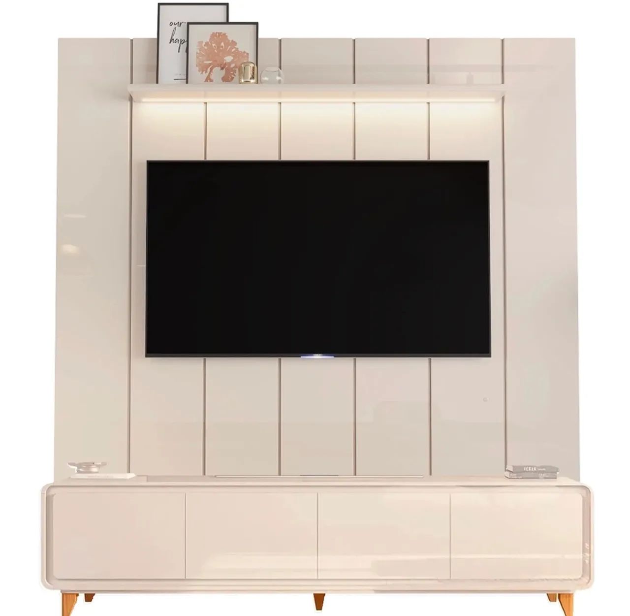 Rack + Painel Ripado 2,20m Design Moderno com LED p5 - Foto 3