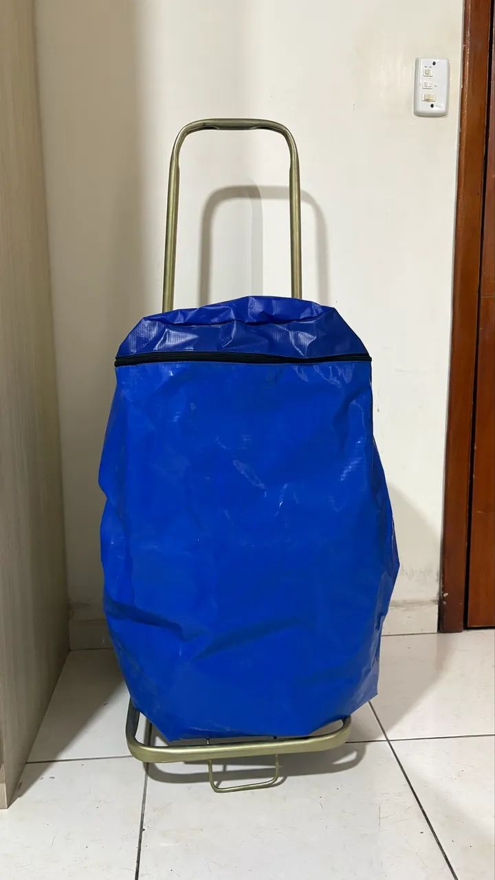 Carrinho de carga dobrável com sacão grande 