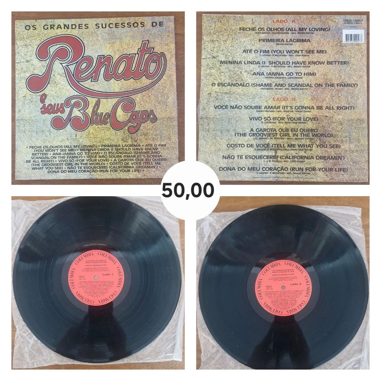 Vinil Os Grandes Sucessos de Renato e seus Blue Caps