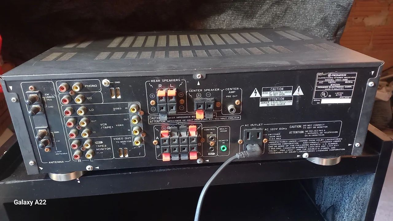 Receiver Pioneer vcs 452 com entrada Phono. - Foto 5
