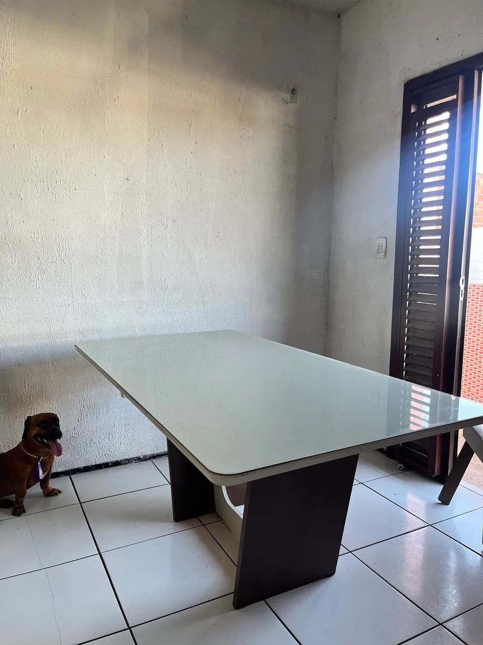 Mesa grande com tampão de vidro  - Foto 2