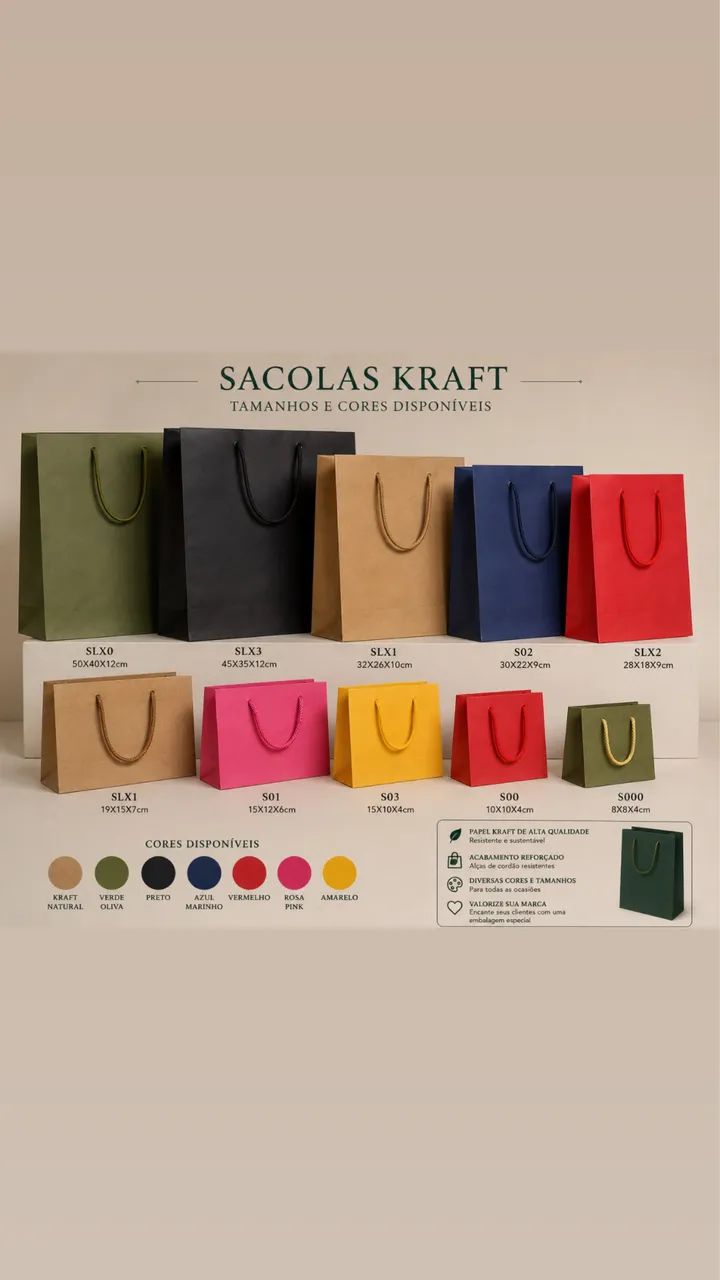 Sacolas com e sem personalização  - Foto 4