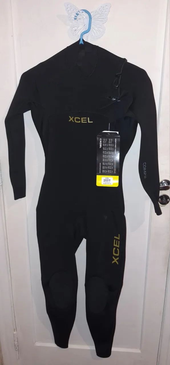 ROUPA DE BORRACHA EXCELL Comp Full Wetsuit 3/2mm - XS - NUNCA USADO COM ETIQUETA - Foto 4