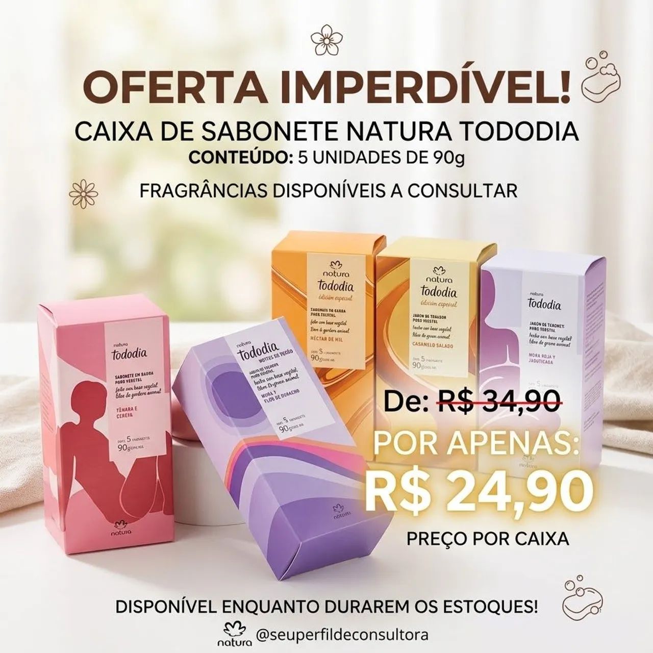 Caixa de sabonete tododia natura 