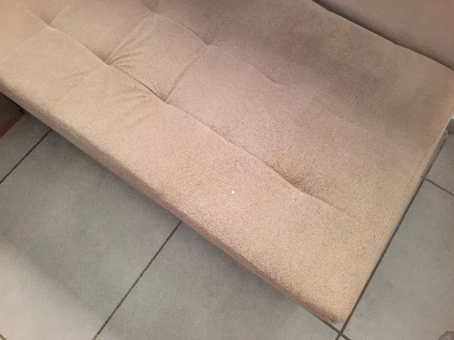 Sofá de Canto Chaise Suede Marrom 224x201cm ? R$700 - Foto 3