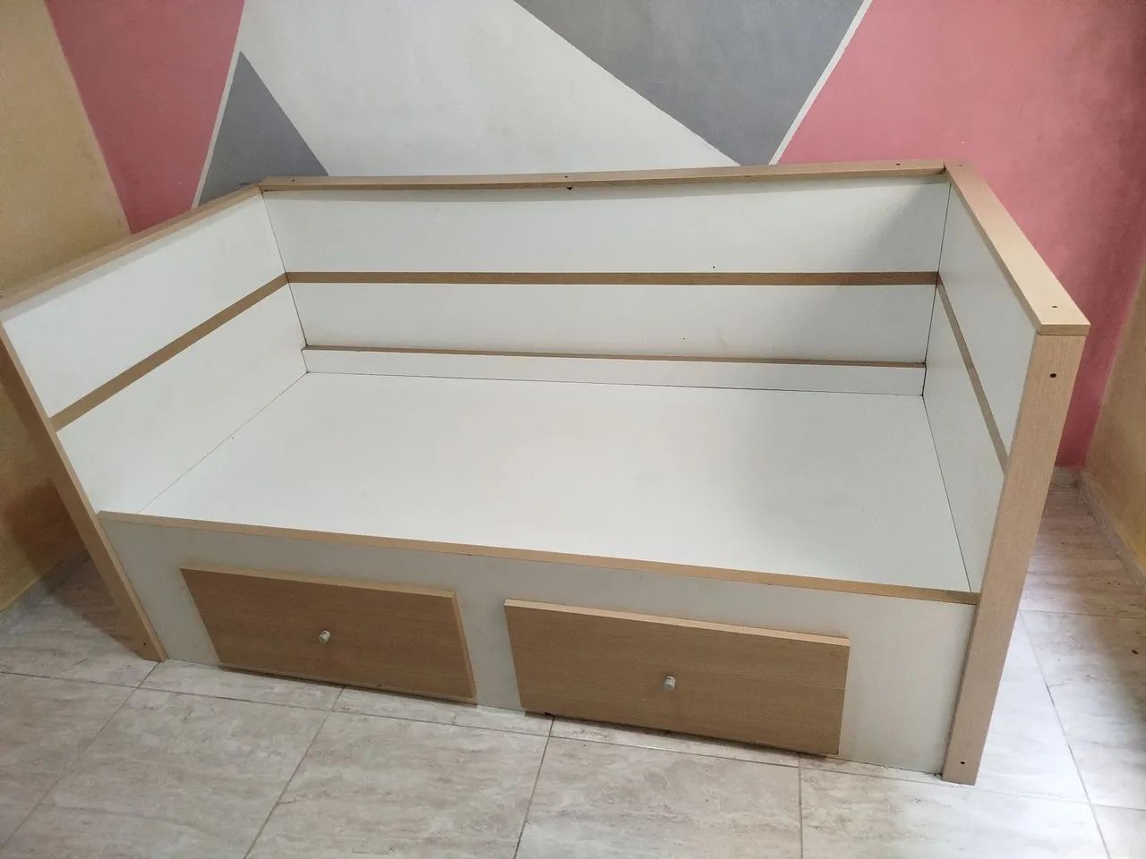 Cama de solteiro 100% madeira 