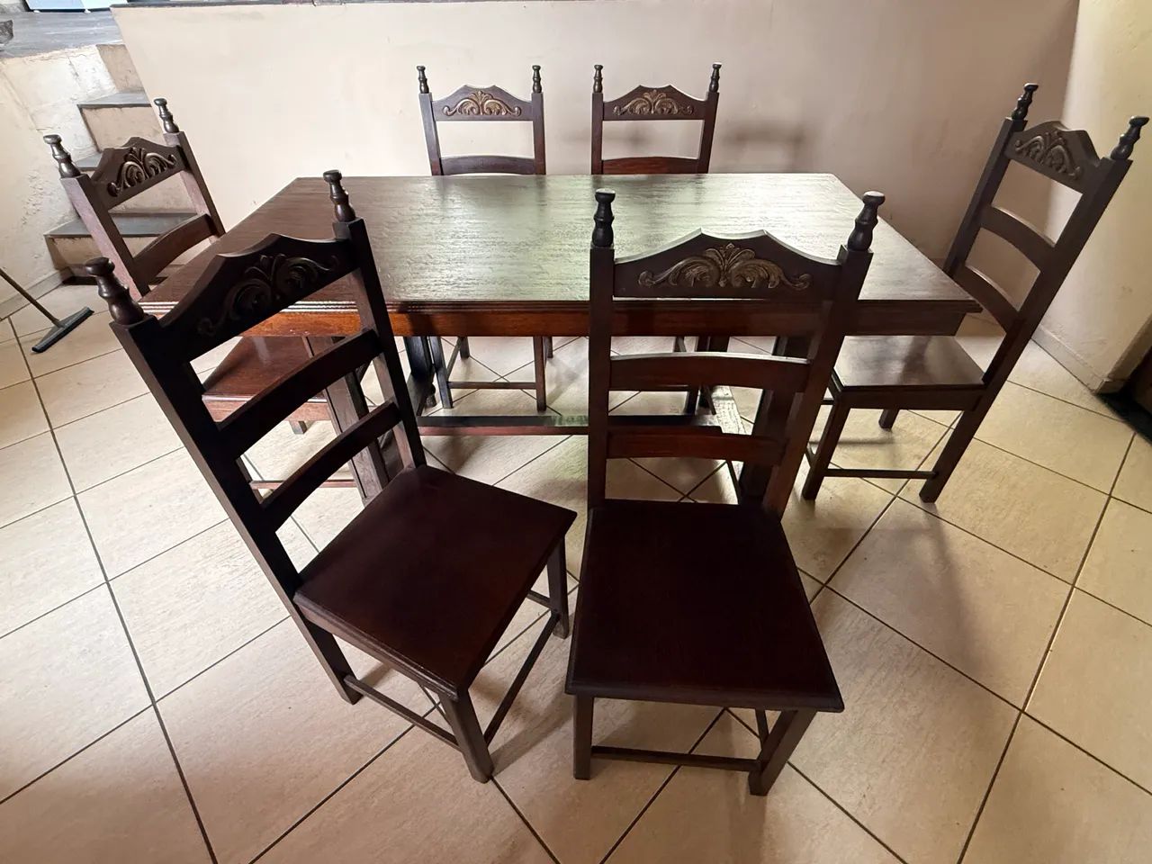 Mesa Sucupira com 6 cadeiras e Baú  - Foto 4