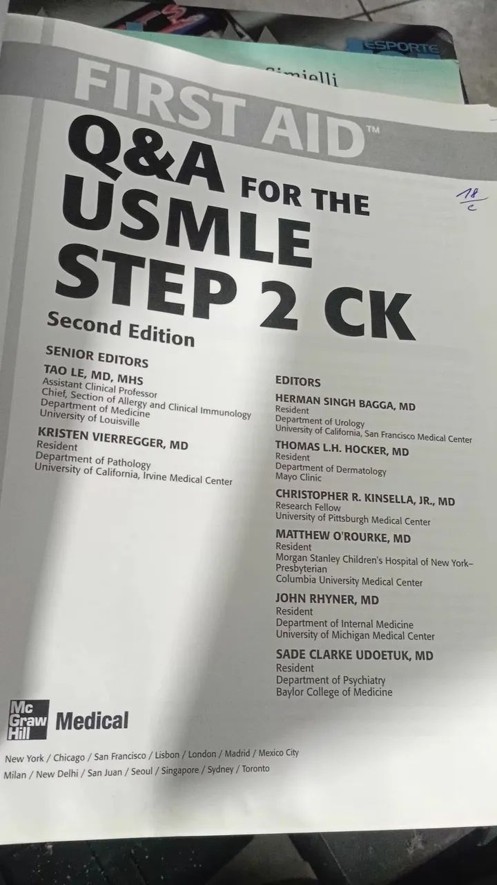 FIRST AID  Q&A FOR THE USMLE STEP 2 CK 2° EDITION  - Foto 2