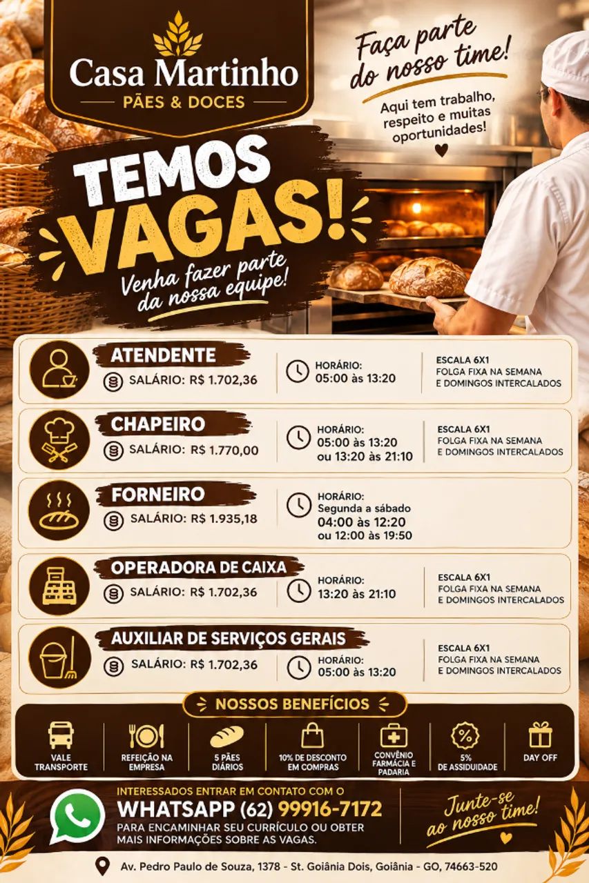 VAGAS DISPONÍVEIS