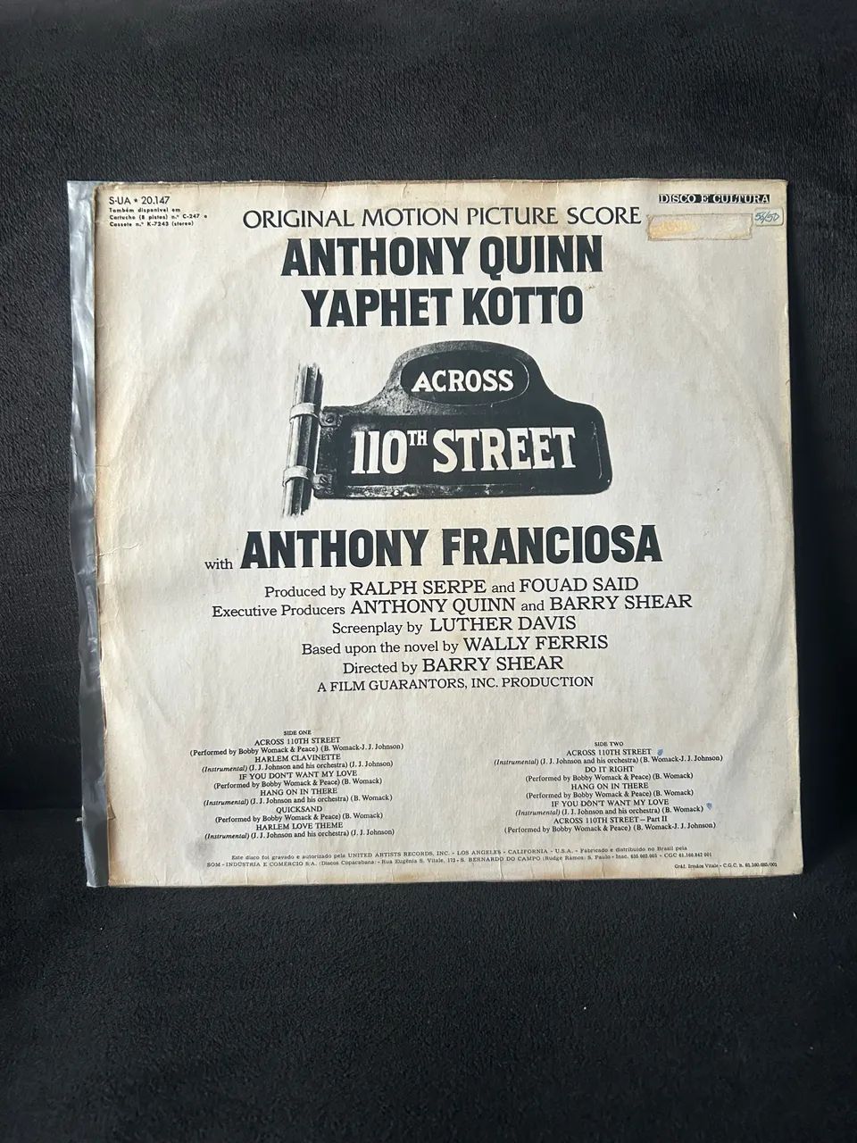 Vinil LP Bobby Womack - Across The 110th Street - Foto 2