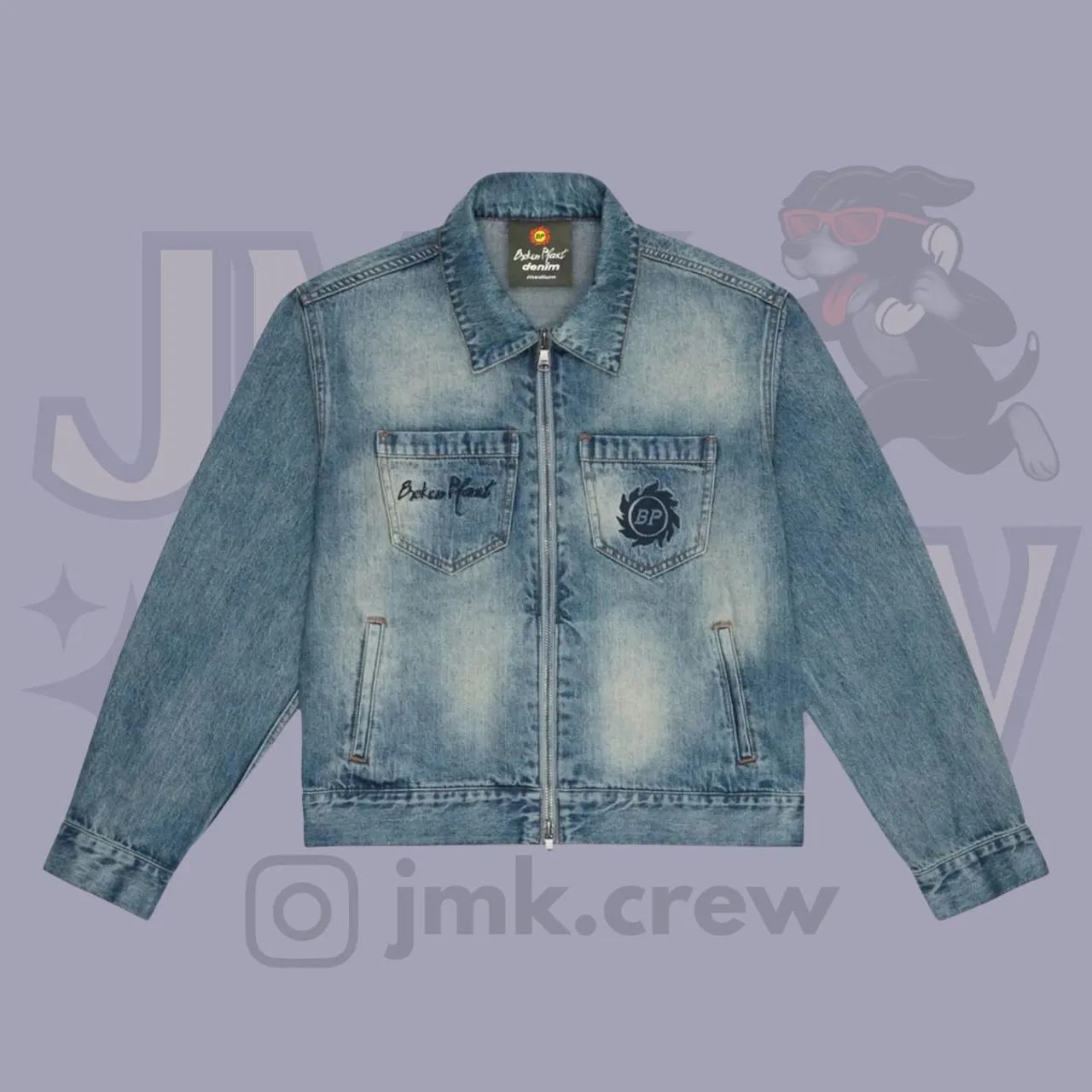 Jaqueta Jeans Broken Planet 'Washed Blue'
