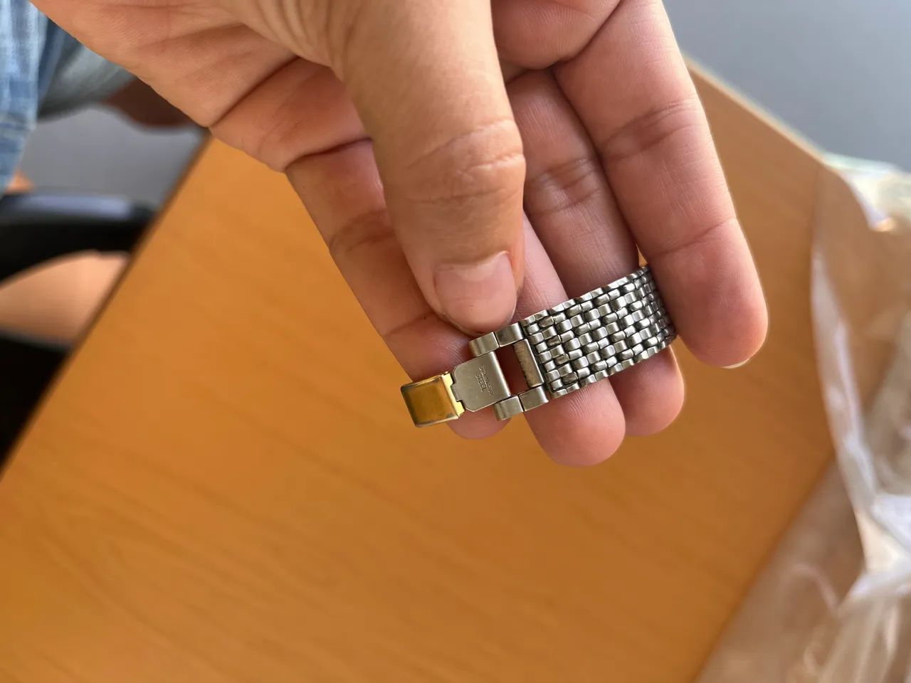 Relógio vintage Ricardo quartz clássico dourado - Foto 5