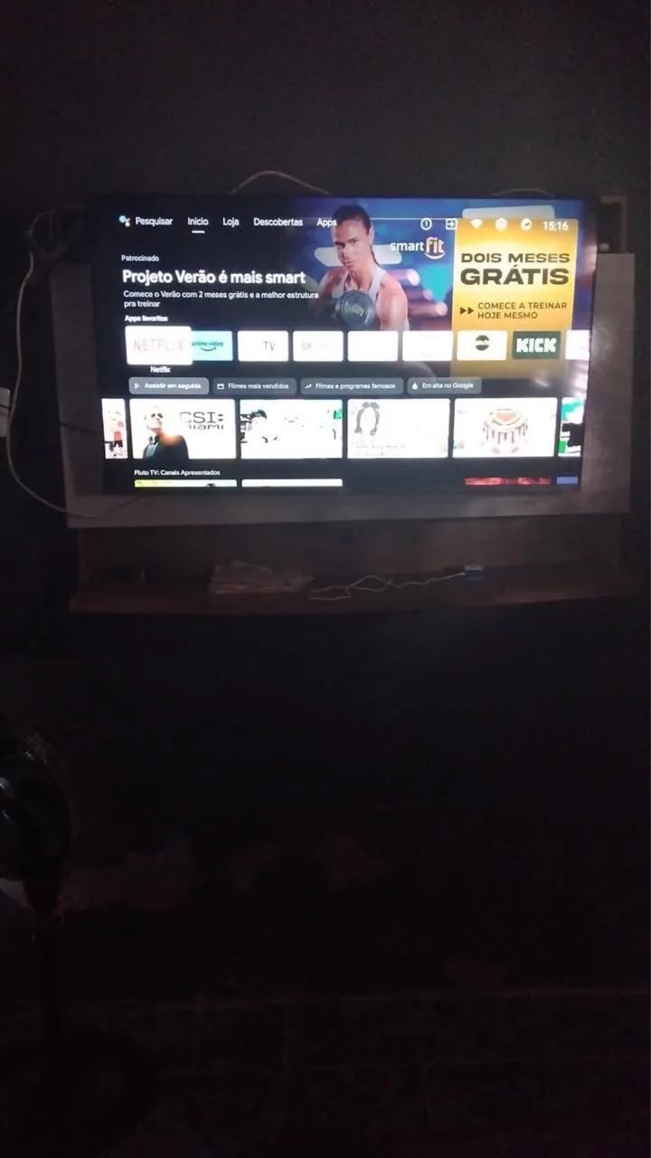 Tv smarts de 55 polegadas. 5 meses de uso, Com nota fiscal! 1.800 - Foto 3