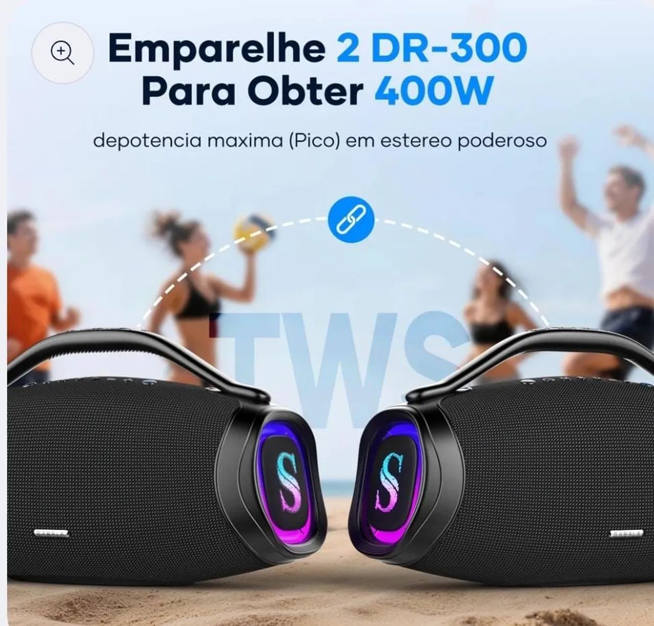 Caixa de som Bluetooth sabala Dr 300  potência 200w rms - Foto 4