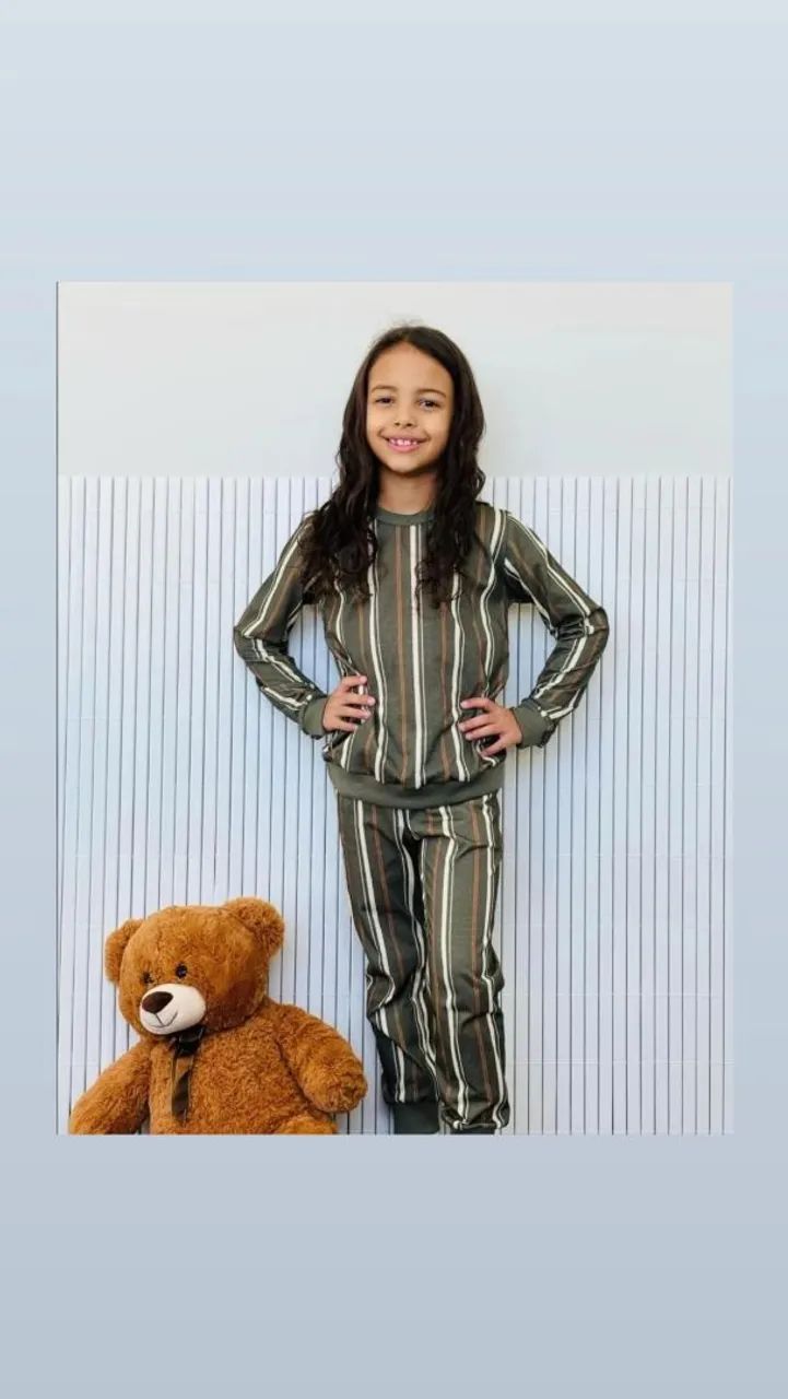 Pijama infantil Suede Premium e algodão  - Foto 3