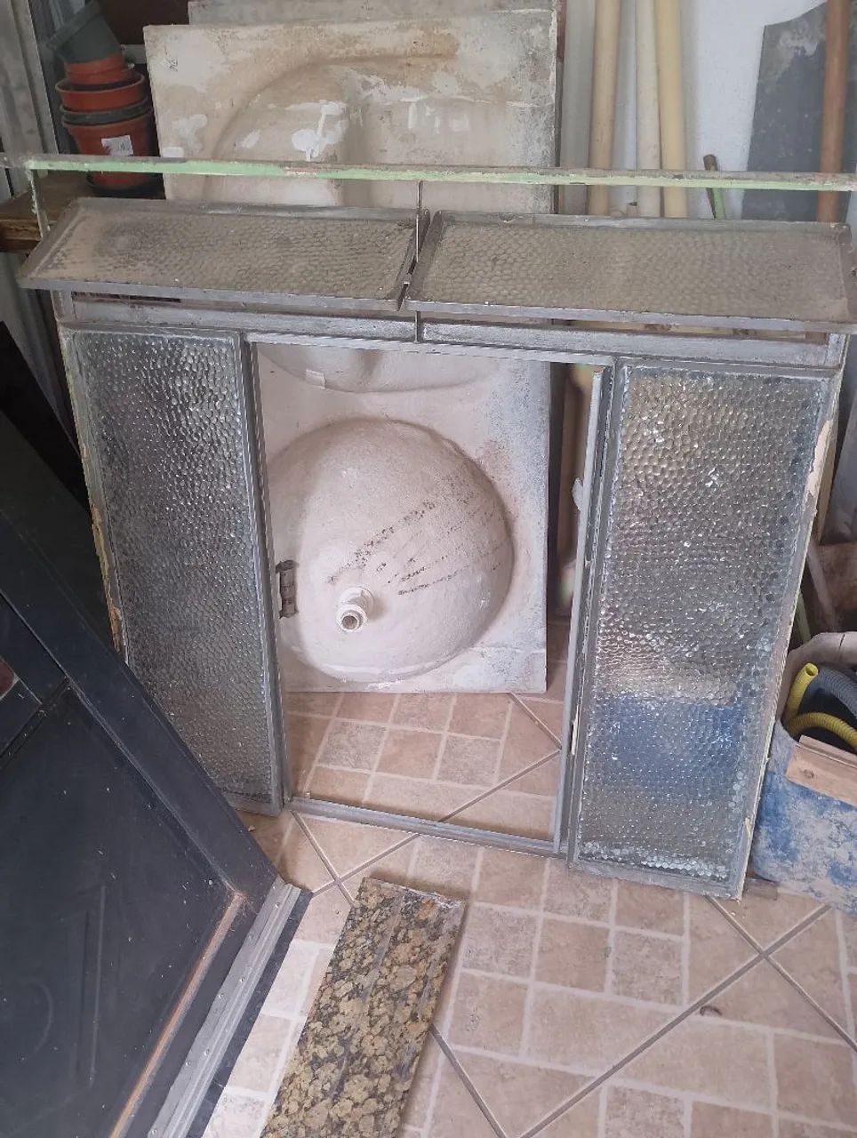 Janela de ferro 1m x 1m