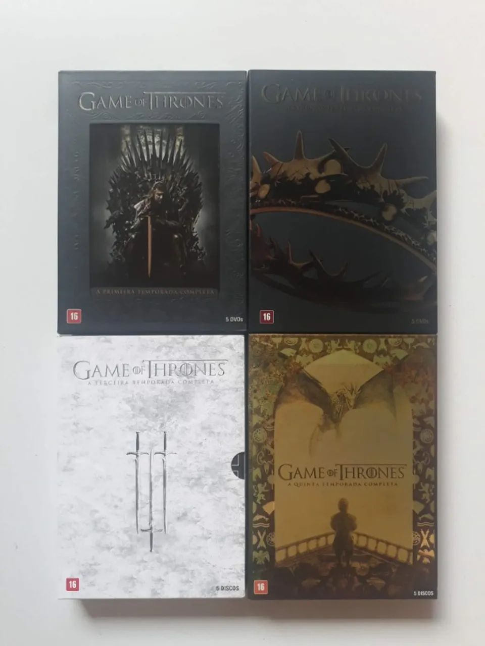 BOX's GAMES OF THRONES (1ª; 2ª; 3ª e 5ª) TEMPORADAS