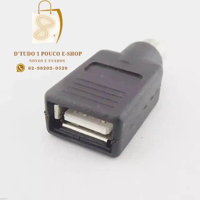 Adaptador Conversor Transforma Ps2 X Usb-a P/ Teclado Mouse- NOVO - Foto 4