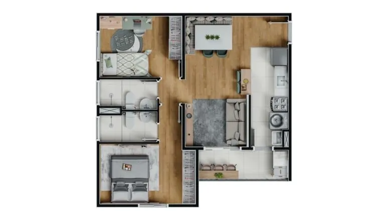 PLANTA 56m²